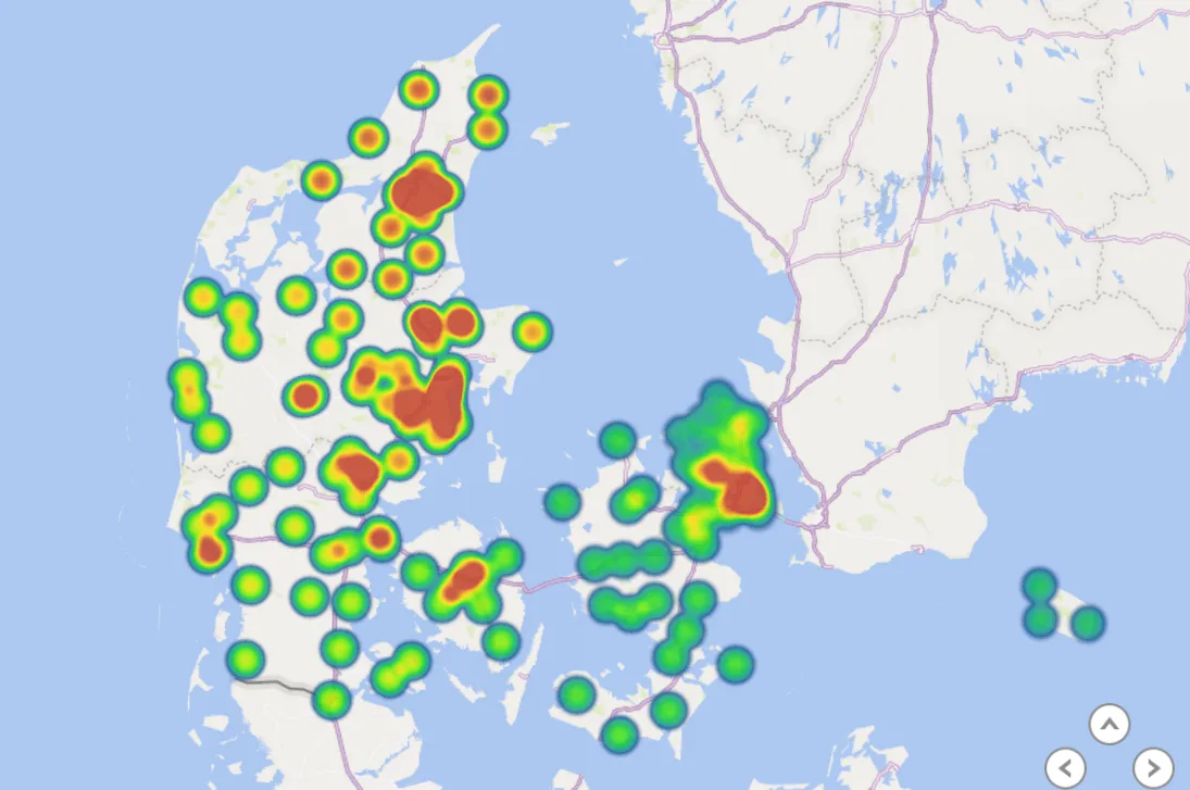 Ventemiljøer som er med i ordningen er fordelt over hele landet.